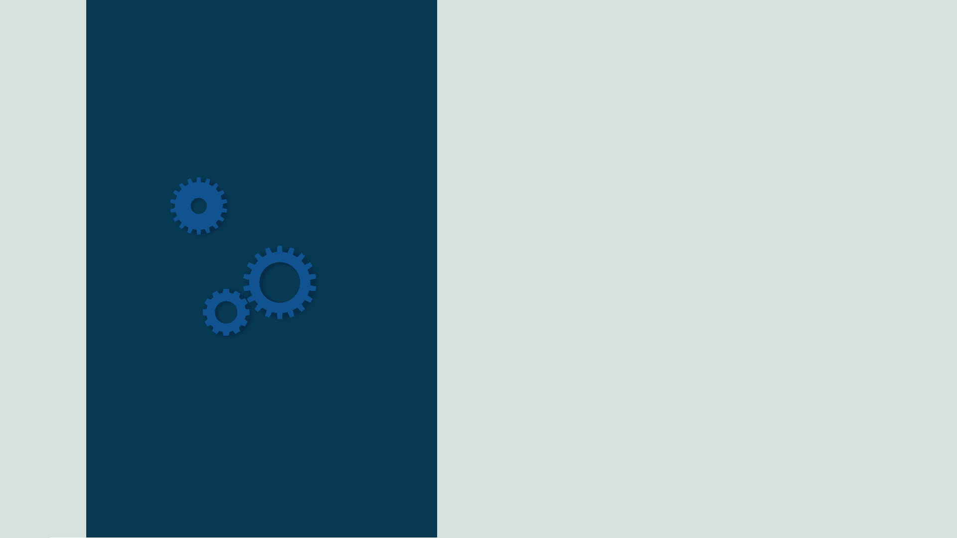 Gears in blue background